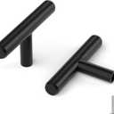 homdiy 10 Pack Solid Cabinet Knobs Black Dresser Knobs Single Hole Drawer Knobs Black Kitchen Hardware for Dresser Drawer