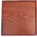 Solid Wood Serving Tray, Square Non-Slip Tea Coffee Snack Plate, Serving Tray with Raised Edges, for Home Kitchen Restaurant (11.8" x 11.8" x 0.8", Brown)