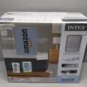 INTEX Dura-Beam Deluxe Comfort-Plush Elevated: Fiber-Tech Queen Size Built-in Electric Pump 18in Bed Height 600lb Weight Capacity