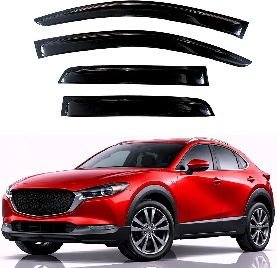 KPY Rain Guards Fit for 2020-2026 Mazda CX-30, Out-Channel Window Visors Vent Wind Deflectors 4PC, Car Accessories for 20-26 Mazda CX30