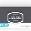 Amazon Basics Extra Large Flushable Wipes, 360 wipes (6 packs of 60), Adult Wet Wipes and Resealable closure