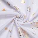 DiBanGu Christmas Shirts for Men Holiday Button Down Snowflake Dress Shirts Xmas Festival Long Sleeve Shirt for Vacation (3X-Large, White Gold)