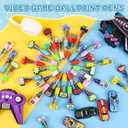 LiYiQ 50 Pcs Video Game Multicolor Pen in One Cartoon Cute Fun 4-in-1 Cute Pens Bulk Kawaii Game Handle Level Up Games Console Shape Cool Ballpoint Pens for Kids Fun Gifts