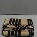 OJIA Outdoor Rug 3'x5', Black and Tan Area Rug Machine Washable Rugs Cotton Hand Woven Entry Rug Indoor Outdoor Striped Carpet for Front Porch/Deck/Backyard/Camping/Outdoor Decor