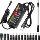 3V~24V 120W 5A Adjustable DC Power Supply AOYADAISU Universal Power Adapter with 14 Tips & Polarity Converter, 100-240V 50-60Hz Variable AC to DC Power Converter for LED Strip Light Camera 5000mA