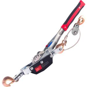 Come Along Winch,5 Ton Capacity Portable Power Puller with 11.5FT Steel Cable,Heavy Duty Come Along Tool with Dual Gears,3 Hooks,Hand Winch Tool