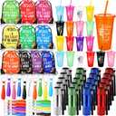 80 Pcs Easter Christian Religious Gifts Bulk Jesus the Light of the World Set for Church with 20 Backpacks, 20 Bible Verse 24oz Cups, 20 Keychains, 20 Mini Flashlights