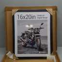 16x20 Picture Frame Set of 3 - Black Woodgrain, Solid Wood, HD Tempered Glass, Wall Gallery Poster Frame