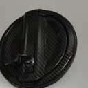 JeCar Locking Fuel Filler Cover Aluminum Gas Tank Door Exterior Accessories Compatible with Jeep Wrangler 2018-2024 JL JLU, Carbon Fiber Texture