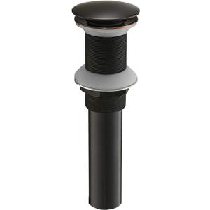 BWE Pop Up Drain Fits Bathroom Standard Sink Hole 1-1/2" to 1-3/4" Bathroom Faucet Vessel Vanity Sink Drain Stopper Without Overflow Oil Rubbed Bronze