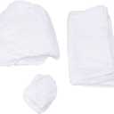 3pcs Salon Bedding Set Massage Bed Sheet Set, Beauty Bed Cover Set Massage Bed Sheet Cover Face Cushion Cover for Beauty Salon SPA Bed (White)