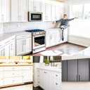 SUNRIVER 36 Pack Kitchen Cabinet Handles 26 Pack Cabinet Pulls Brushed Satin Nickel 10 Pack Cabinet Door Knobs 3-3/4" Hole Center Stainless Steel Cabinet Hardware for Drawer