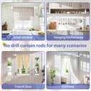 TKZTKZ Curtain Rods No Drilling for Windows 32 to 45 Inch:No Drill Small White Curtain Rod with Adhesive Brackets for Bedroom,5/8" Apartment Renter Friendly Adjustable Drapery Rods Easy Install