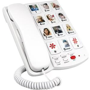 Large Button Phones for Seniors - Big Button Telephone with SOS Emergency Dial, Extra Loud Volume, Hearing Aid Compatible, Easy Operation for Elderly(Pictured_Key)