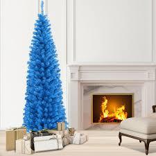 6 Feet Unlit Artificial Christmas Halloween Pencil Tree with Metal Stand Black