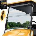 Golf Cart Windshield for EZGO TXT 1995-2013 Gas & Electric, 40.7" W X 28.3" H, 3/16" Thick PC, Foldable Front Windshield with Heavy Duty Hinge, Anti-UV, Impact Resistant, Scratch Resistant