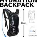 Roptat Hydration Backpack Pack with 2L Hydration Bladder - Lightweight Water Backpack Water Pouch for Women Men Running Riding Biking Music Festival
