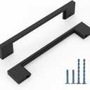 10 Pack 5 Inch(128mm) Kitchen Cabinet Handles Matte Black Cabinet Pulls Kitchen Cabinet Hardware Drawer Pulls for Cupboard Wardrobe