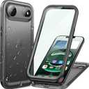 Cozycase TOP Waterproof Case for iPhone Air - Military Heavy Duty 360 Shockproof Full Body with Screen Camera Protector Double IP68 Water Dust Drop Proof Hard Rugged Tough Front Back Slim Cover (Frosted Black)