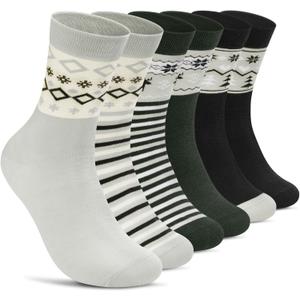 Women Girls Socks Cute Animal Socks Cat Dog Cow More Fun Novelty Socks Gifts for Girls Christmas Birthday (Reindeer 3-6 Pairs)