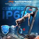 SPIDERCASE Magnetic for iPhone Air Case Waterproof, Built-in Lens & Screen Protector,[IP68 Underwater][15FT Military Shockproof] [Dustproof] Full Body Protection Cover for iPhone 17 Air 6.5,Black