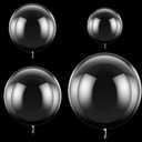 Zubebe 100 Pcs Clear Bobo Balloons for Stuffing, 12 Inch, 18 Inch, 20 Inch, 24 Inch Bubble Party Decorations Transparent Bubble Bobo Balloons for Wedding Birthday Party Decorations