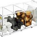 RR RAXMIN Coffee Capsule Holder Acrylic Box K Cup Holder Coffee Pod Storage Clear Acrylic 4 Compartment with Lid Organizer Coffee Bar Accessories