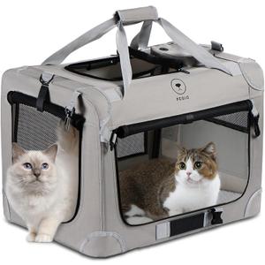 PEGIC Extra Large Cat Carrier for 2 Cats, Portable Soft Sided Large Pet Carrier for Traveling, Indoor and Outdoor Uses, 24"16"16" (X-Large)