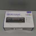 Single Din Bluetooth Multimedia Car Stereo Radio MP3 Player,USB/TF/AUX-in,FM,LCD Display,64GB SD Card,Handsfree,Quick Charge,LED Colors&Clock Display