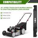 2105300125A Lawnmower Blade Replacement for Hyper Tough Push Mower Parts - 20" Lawn Mower 101000001 Blade Replace for Stens 355-101 Standard Blade Compatible with HyperTough MNA152505 MNA152701