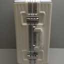 UrbanExplorer 20 Inch Carry On Luggage TSA Approved, Aluminum Frame Zipperless Luggage Carry On with Compartment for Short Trips, ABS+PC Hard Shell Suitcases with Spinner Wheels, White