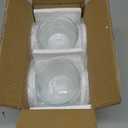 16pc Set of Small Glass Bowls with Airtight Lids - 8oz Stackable Custard Cups - 8 Clear Mise en Place Food Prep Bouillon Cups & Mixing Bowls + 8 Lids for Sauces Dips, Nuts Oats, Candy Dessert, Cereal.