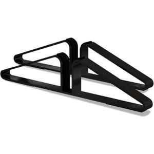 PUPETPO Freestanding Pet Gate Metal Support Feet, Triangle Support Feet Set of 2 for Extra Wide Foldable Pet Gate, Easy to Install, A Pair of Safety Fence Feet for Wooden Dog Gate, Black