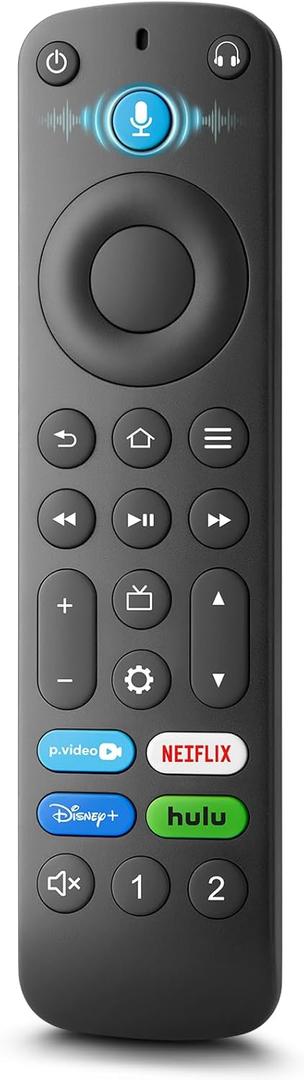Replacement Voice-Remote-Control for TV-Stick/TV Cube and for Insignia/Toshiba/Pioneer Smart TVs