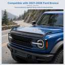 RFA Glossy Black Hood Deflector Protector Fit for Ford Bronco 2021-2026