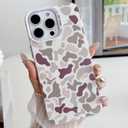 for iPhone 16 Pro Case, Vintage Camo Pattern Design for Men Boys Teens, Cool Camouflage Shockproof Protective Cover for Girls Women - White