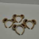 DaliDali Brown Bear Ears Headband Adult, Bear Ear Headband Hairband for Makeup Face Washing School Performances, Bear Costume for Halloween Festival Cosplay Party (4 Count)