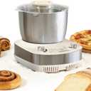 7.4QT Electric Dough Mixer with Timer & Fermentation, Dough Kneader Machine for Bread, Pizza, Pasta & Sourdough, Large Capacity Up to 2.1kg Dough, Hands-Free Kneading Machine for Home Baking