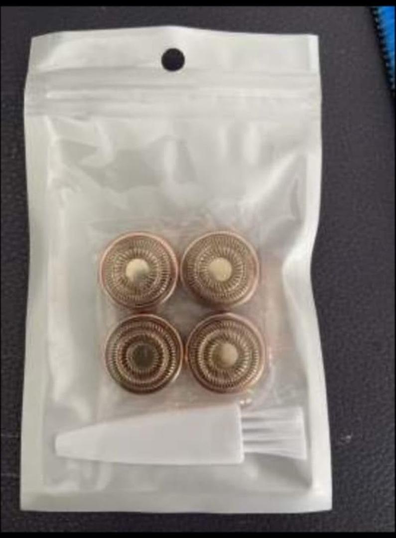 Facial Hair Remover Replacement Heads, 4 Pack, Gold Plated, Generation 2