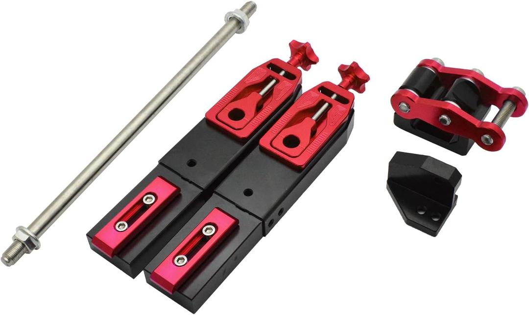 Motorcycle Rear Fork Extension Device Suspension Refit Flat Forks Assy Compatible with Honda Grom MSX125 (Red)