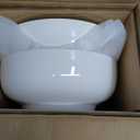 MALACASA Serving Bowls, 114 OZ(10") Extra Large Salad Bowls Set of 2, Porcelain White Serving Bowls for Salad, Soup, Pasta and Dinner, Large Ceramic Bowl Set for Entertaining, Series REGULAR