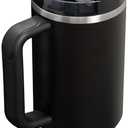 STANLEY Quencher H2.0 Tumbler with Handle and Straw 40 oz | Flowstate 3-Position Lid | Cup Holder Compatible for Travel | Insulated Stainless Steel Cup | BPA-Free | Black 2.0