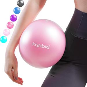 Small Exercise Ball, 9 Inch Mini Pilates Ball, Anti Burst and Slip Resistant Mini Yoga Ball for Stability, Fitness, Physical Therapy, Stretching & Core Strength Workout at Home Gym & Office (1Misty Rose)