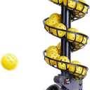 Furlihong 3806PBH Pickleball Machine with Oscillating Base, Adjustable Speed, Auto Swing Launch Port, Battery/AC Powered, Suitable for All Skill Levels