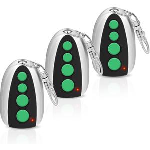 TOPENS M12 Remote Control 4-Button Transmitter for Automatic Swing Sliding Gate Opener 3-Pack Wireless Transmitter Key Fobs Security Gate Controller with Keychain