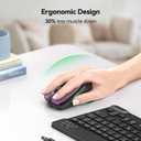 TECKNET Wireless Mouse for Laptop, Silent Mouse Quiet Click, Computer Mice Wireless, 6 Adjustable 4000 DPI Computer Mice - Purple