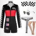 CICOCI Women Race Car Driver Costume Adult With Accessories Halloween Costume Outfits
