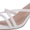 The Drop Women's Amelie Strappy Square Toe Heeled Sandal (10, White)