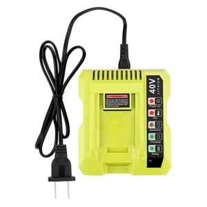 Replacement Charger for Ryobi 40V Battery, OP401 Fast Charger Compatible with Ryobi 40V Lithium Battery OP4040 OP4050 OP4050A OP40601 OP4026 OP4015 OP4030