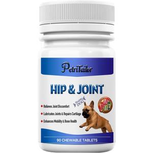Dog Joint & Hip Support Supplement  Glucosamine, MSM & Chondroitin Tablets for Joint Pain Relief, Mobility & Cartilage Health, Duck Flavor, 90 Count